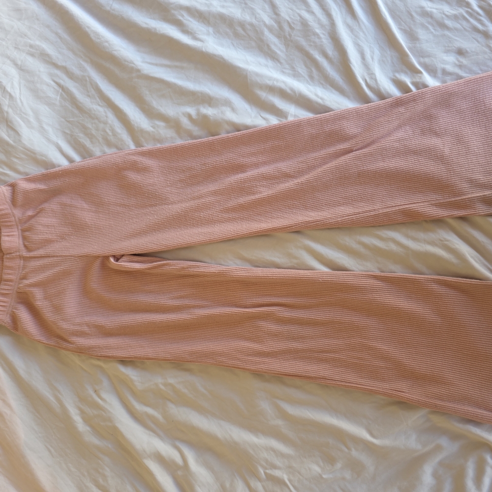Pink Ribbed Women's Trousers